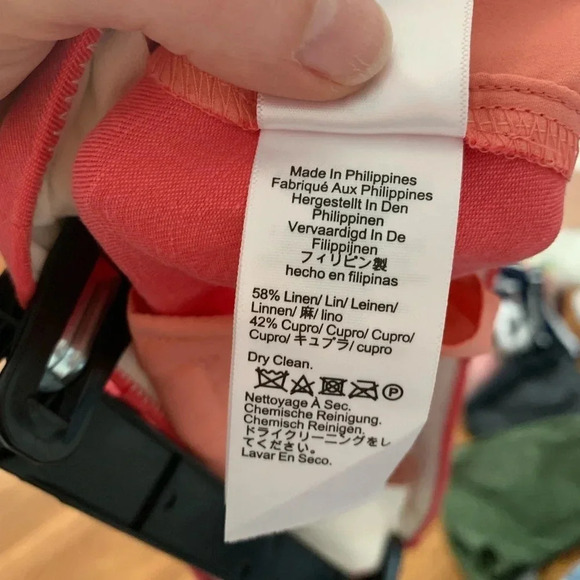 J. Crew High Rise Linen Blend Bright Coral Shorts Size 8 NWT - Picture 7 of 7